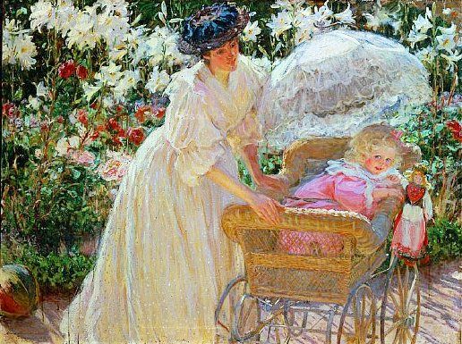  - MacMonnies, Mary Fairchild (American, 1858-1946) «Roses et Lys» 